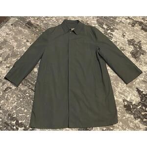 Vintage Sir Jac Rain | Green Trench Coat Style 4 Button | Men’s sz Large